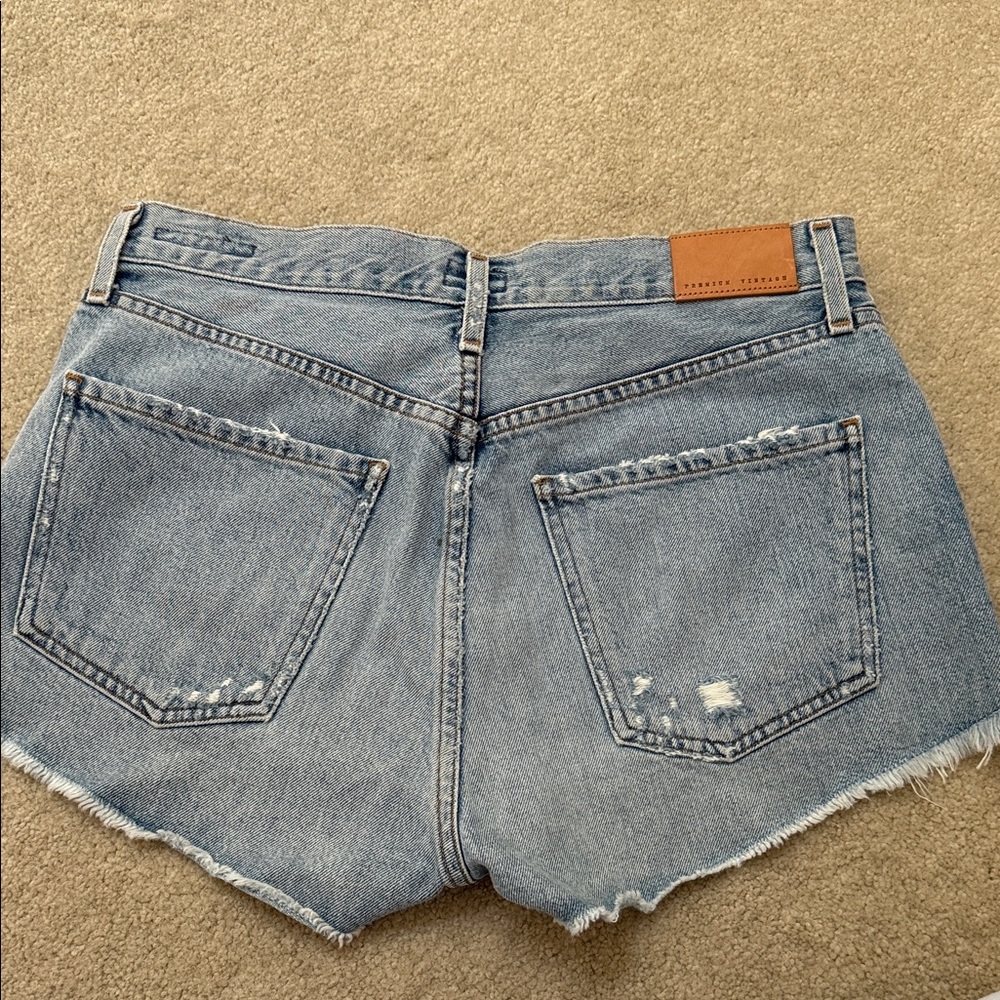 Citizens Of Humanity Blue Distressed Jean Shorts